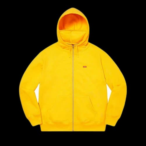 Supreme Small Box Facemask Zip Up Hooded Sweatshirt 'Yellow'