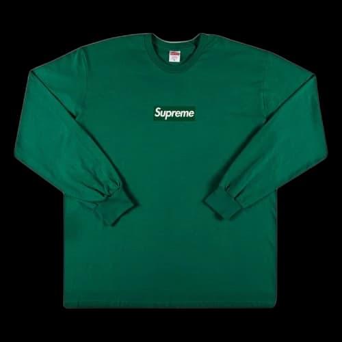 Supreme Box Logo Long-Sleeve Tee 'Light Pine'