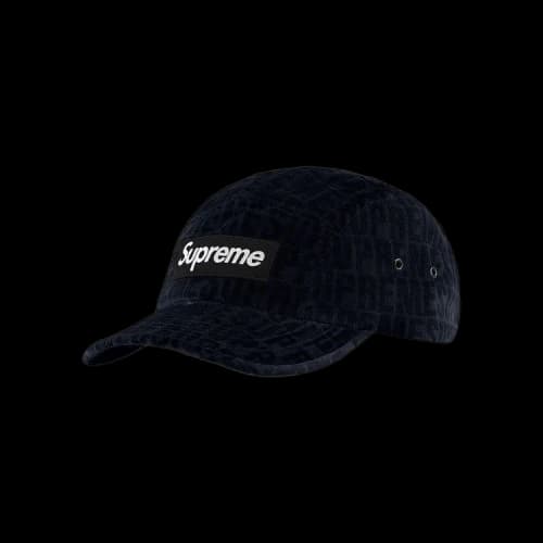 Supreme Velvet Pattern Camp Cap 'Black'