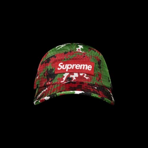 Supreme Camo Ripstop Camp Cap 'Red Camo'