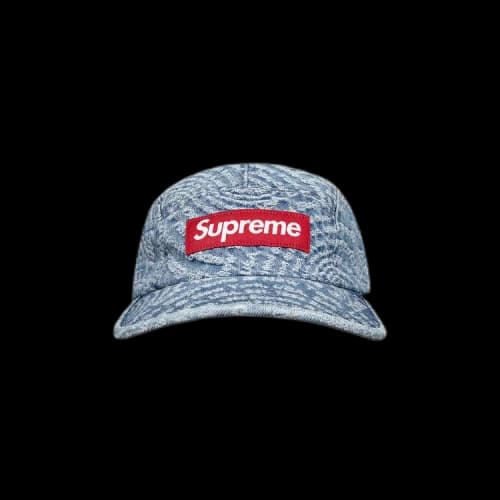 Supreme Circles Jacquard Denim Camp Cap 'Blue'