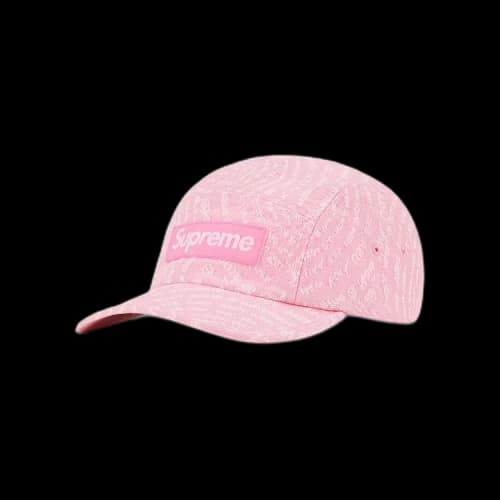 Supreme Circles Jacquard Denim Camp Cap 'Pink'