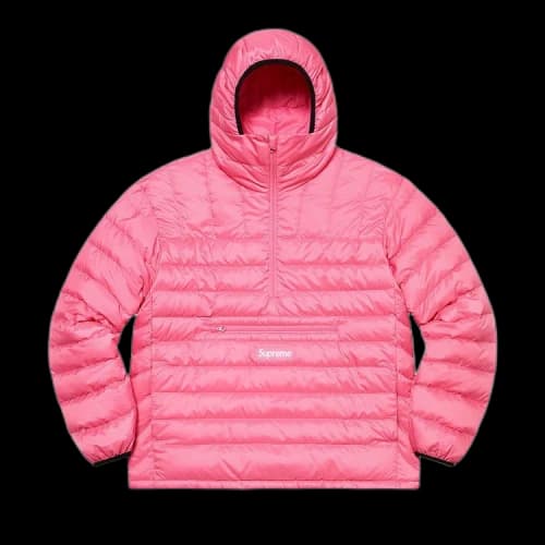 Supreme Micro Down Half Zip Hooded Pullover 'Pink'
