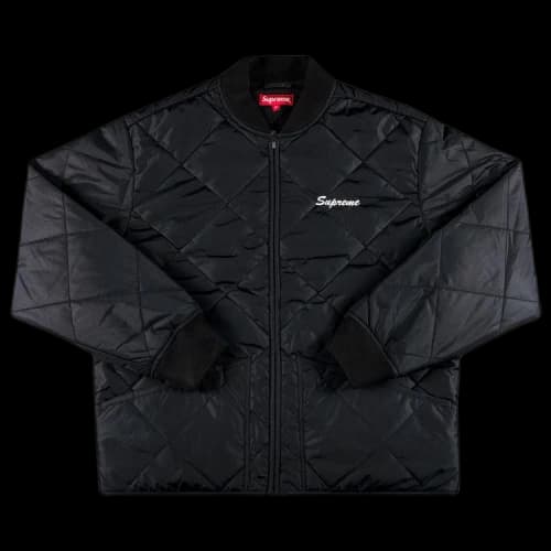 Supreme Quit Your Job Quilted Work Jacket 'Black'