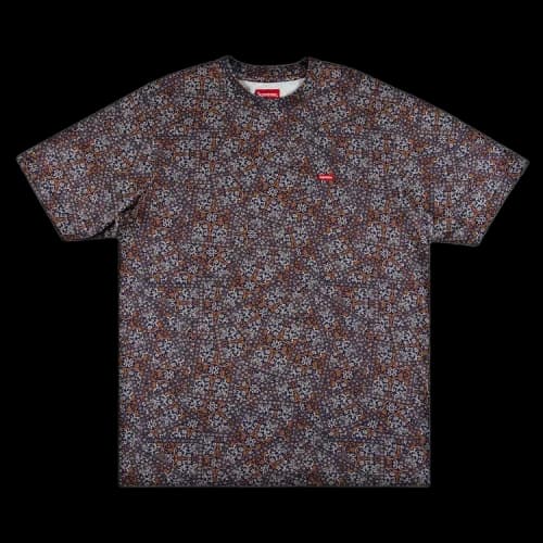 Supreme Small Box Tee 'Navy Floral Cards'