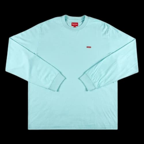 Supreme Small Box Long-Sleeve Tee 'Cyan'