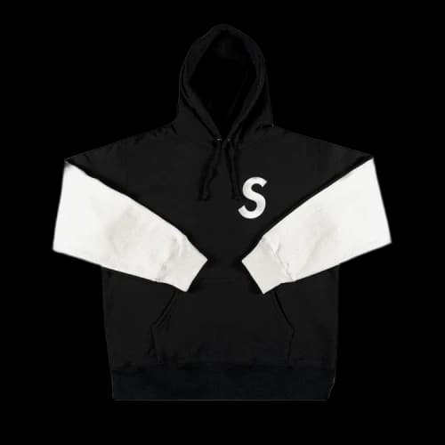 Supreme S Logo Split Hooded Sweatshirt 'Black'