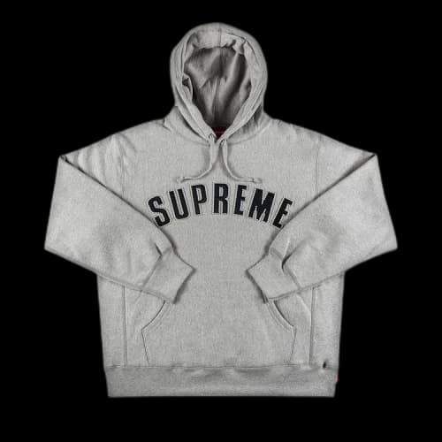 Supreme Pearl Logo Hooded Sweatshirt 'Heather Grey'