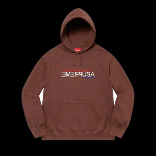 Supreme USA Hooded Sweatshirt 'Dark Brown'
