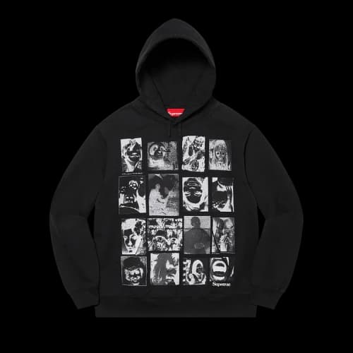 Supreme Collage Grid Hooded Sweatshirt 'Black'