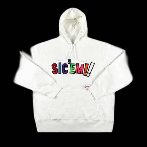 Supreme x WTAPS Sic'em! Hooded Sweatshirt 'White'