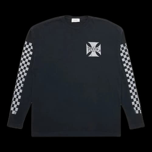 Rhude Classic Checker Long-Sleeve 'Black'