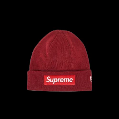 Supreme x New Era Box Logo Beanie 'Cardinal'