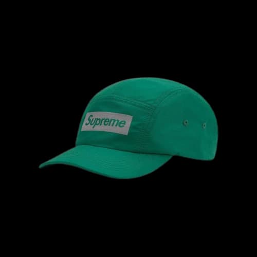 Supreme Reflective Jacquard Logo Camp Cap 'Green'
