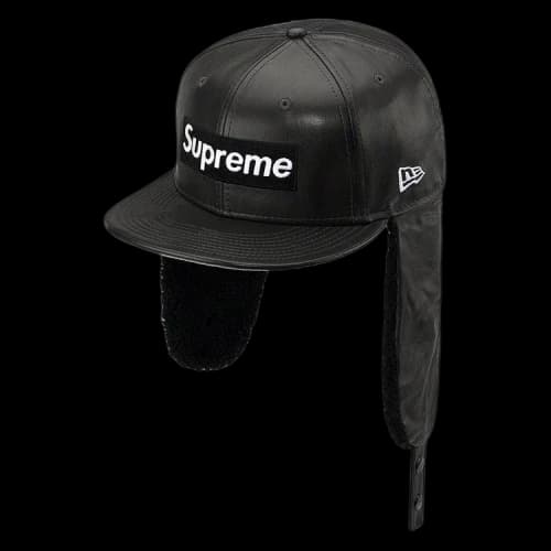 Supreme Leather Earflap Box Logo New Era 'Black'