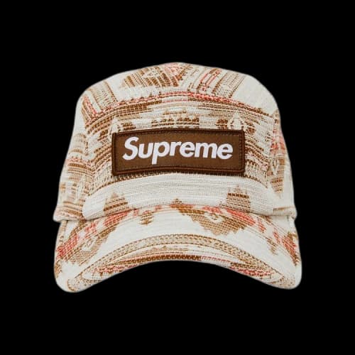 Supreme Woven Pattern Camp Cap 'Tan'