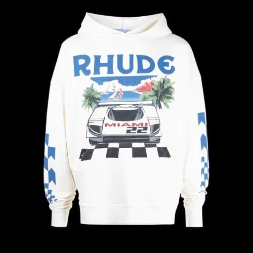 Rhude Miami Startline Hoodie 'Vintage White'