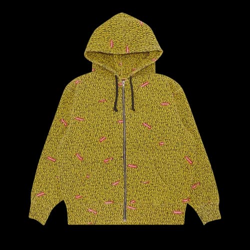 Supreme x IRAK Zip Up Hooded Sweatshirt 'Yellow'