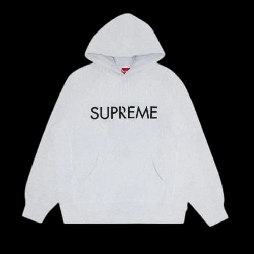 Supreme Capital Hooded Sweatshirt 'Ash Grey'