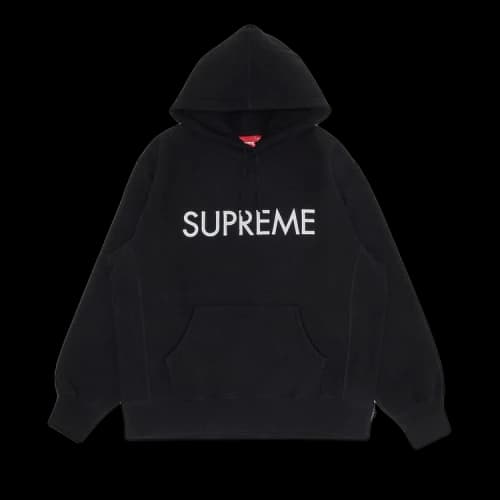 Supreme Capital Hooded Sweatshirt 'Black'