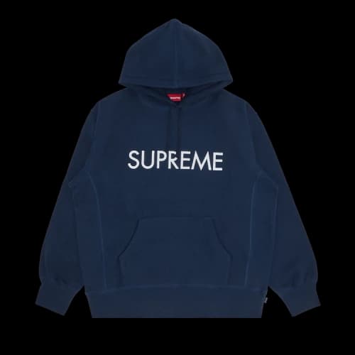 Supreme Capital Hooded Sweatshirt 'Navy'