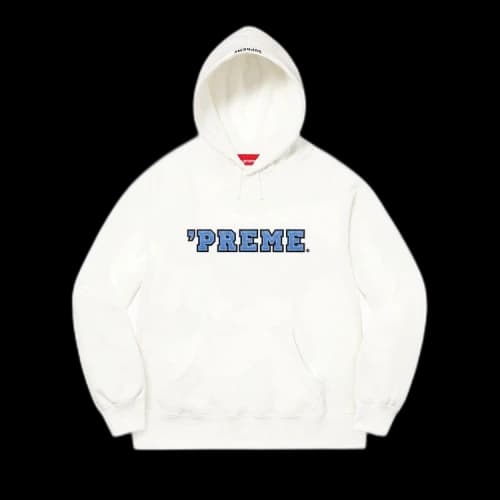 Supreme 'Preme Hooded Sweatshirt 'White'