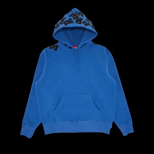 Supreme Scattered Appliqué Hooded Sweatshirt 'Washed Royal'