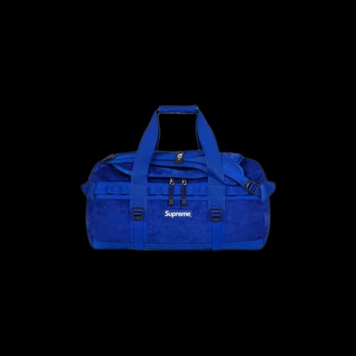 Supreme x The North Face Suede Small Base Camp Duffle Bag 'Blue'