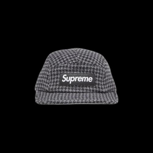 Supreme Houndstooth Wool Camp Cap 'Black'