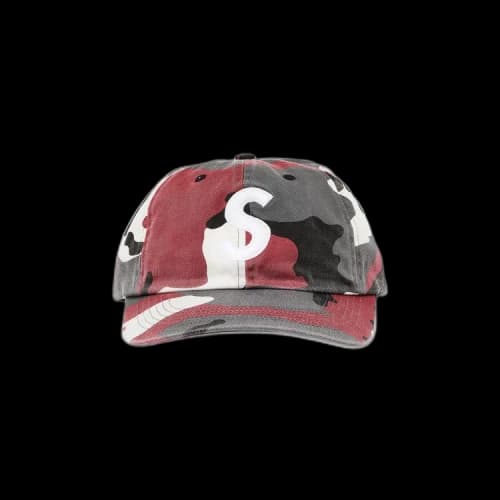 Supreme Pigment Print S Logo 6-Panel 'Red Camo'