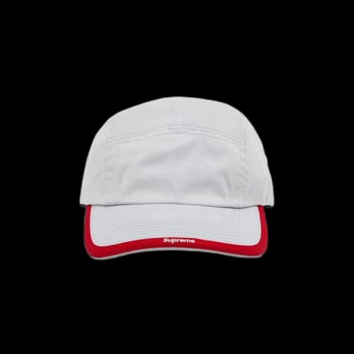 Supreme Visor Logo Camp Cap 'Light Grey'