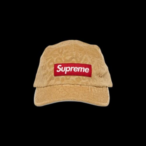 Supreme Leopard Corduroy Camp Cap 'Beige'