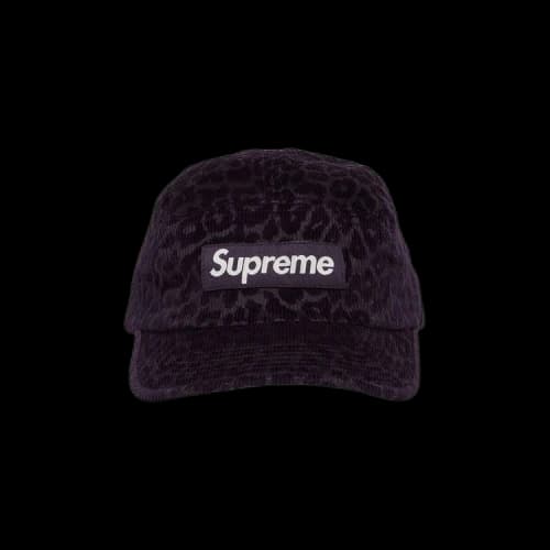 Supreme Leopard Corduroy Camp Cap 'Purple'