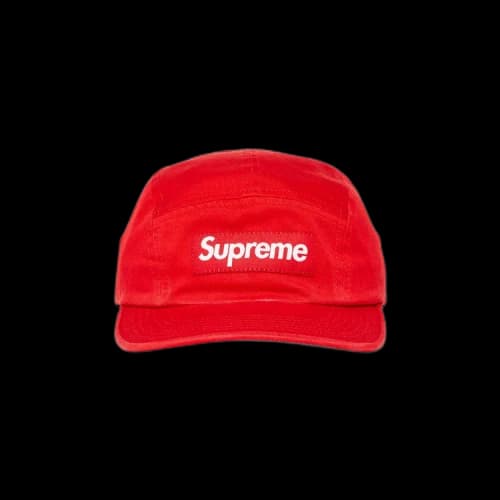 Supreme Washed Chino Twill Camp Cap 'Red'