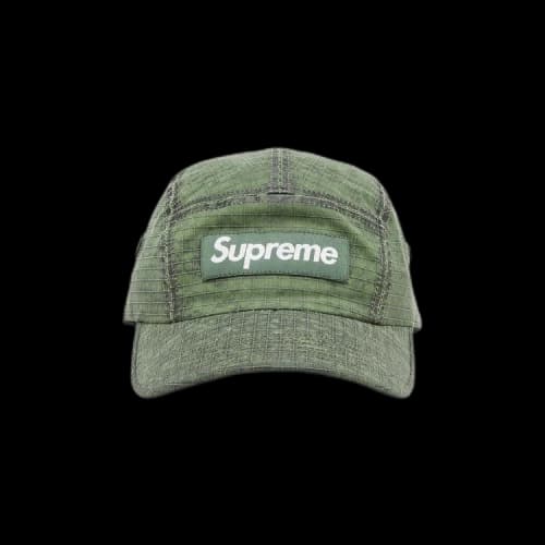 Supreme Distressed Ripstop Camp Cap 'Green'