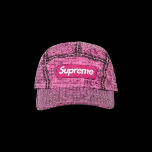 Supreme Distressed Ripstop Camp Cap 'Pink'