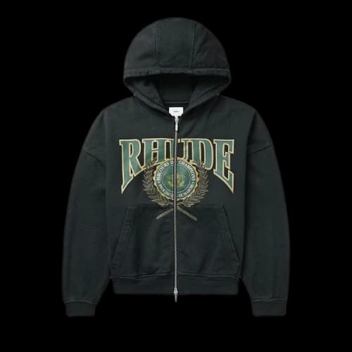 Rhude Parcours Des Champions Zip Hoodie 'Vintage Black'