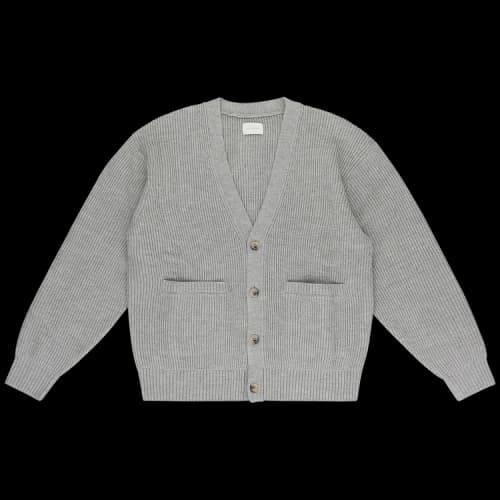 Aimé Leon Dore Waffle Knit Cardigan 'Silver Mix'
