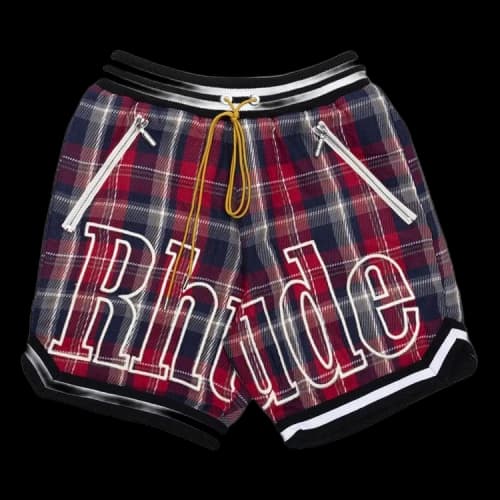 Rhude Flannel Court Logo Short 'Multicolor'