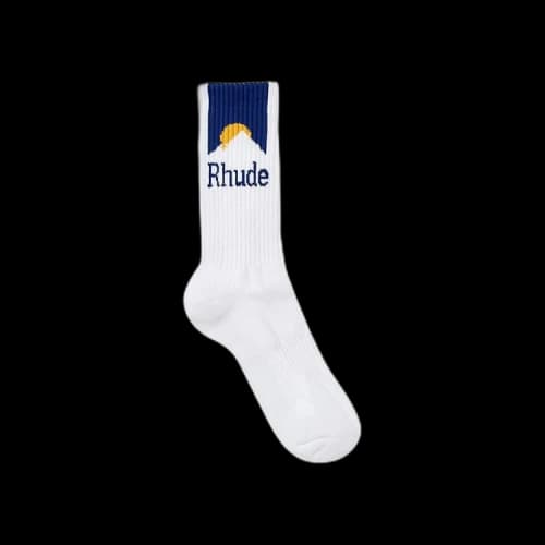 Rhude Mountain Logo Sock 'White/Navy/Tan'