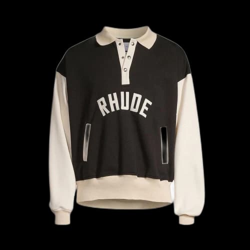 Rhude Automobili Pique Polo Shirt 'Black/Cream'