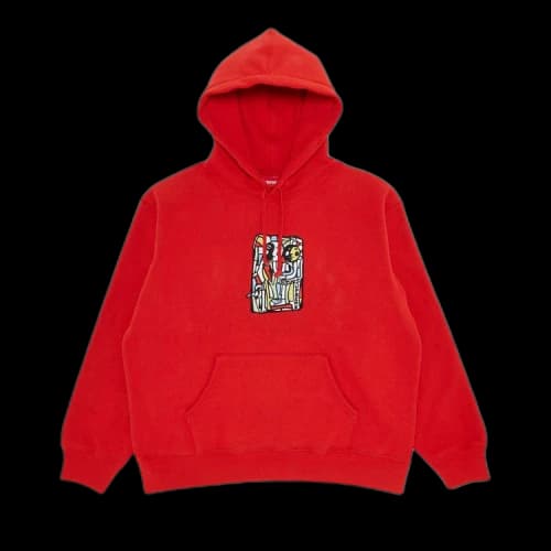 Supreme Neil Blender Mosaic Hooded Sweatshirt 'Burnt Red'