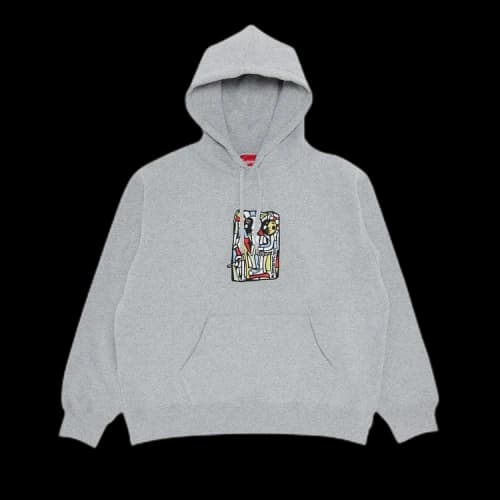 Supreme Neil Blender Mosaic Hooded Sweatshirt 'Heather Grey'