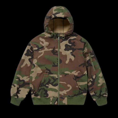 Supreme WINDSTOPPER Zip Up Hooded Sweatshirt 'Woodland Camo'