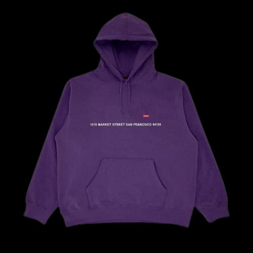 Supreme Shop Small Box Hooded Sweatshirt - San Francisco 'Dark Purple'
