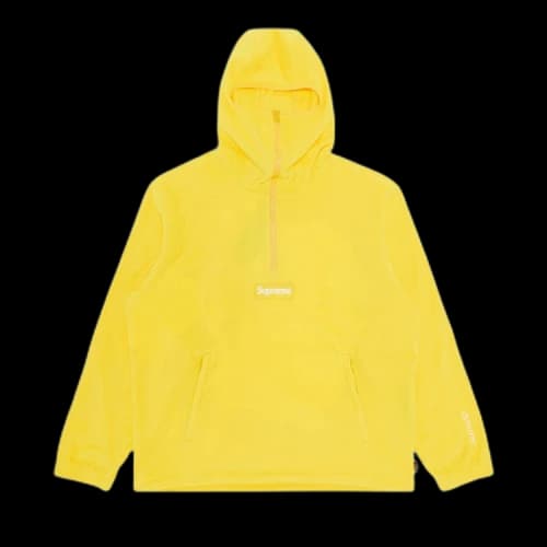 Supreme Polartec Facemask Half Zip Hooded Sweatshirt 'Yellow'