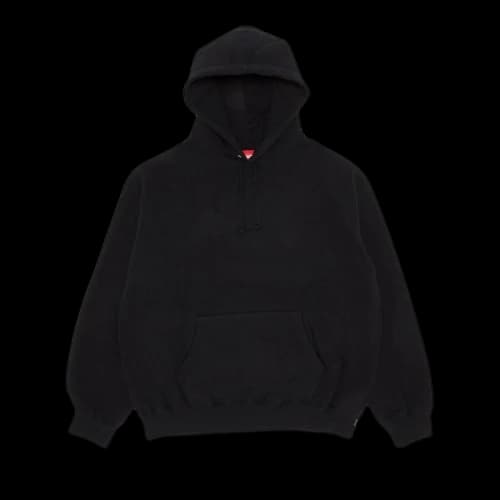 Supreme Satin Appliqu� Hooded Sweatshirt 'Black'