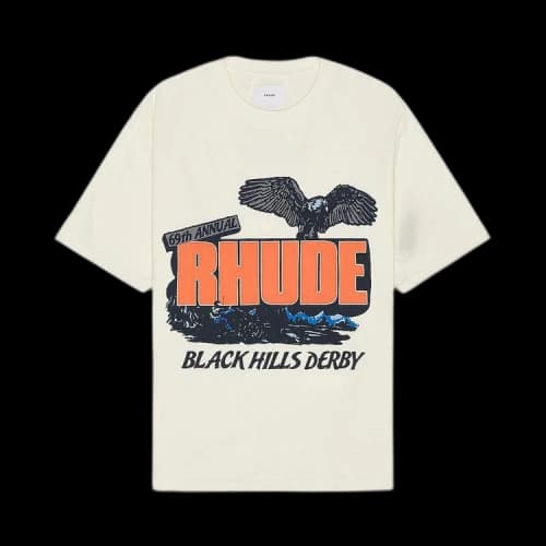 Rhude Black Hills Rally Tee 'Vintage White'