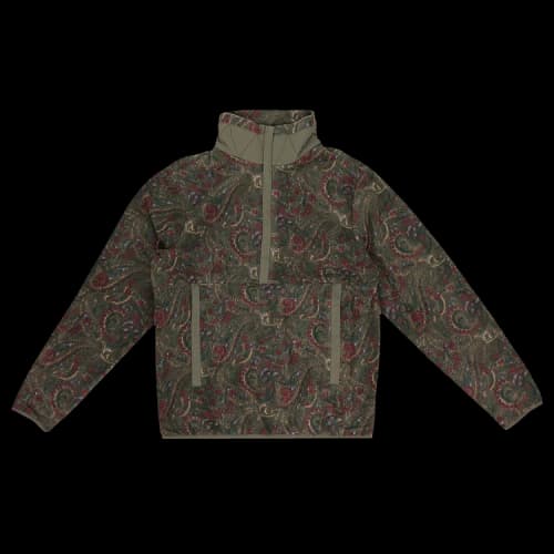 Aimé Leon Dore Paisley Half Zip Fleece Pullover 'Khaki'