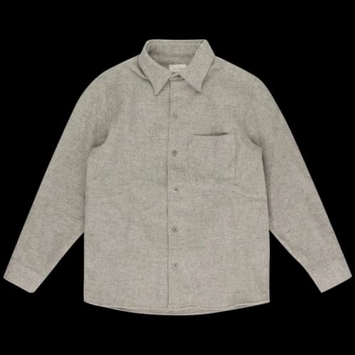Aimé Leon Dore Merino Wool Button-Down Shirt 'Oatmeal'